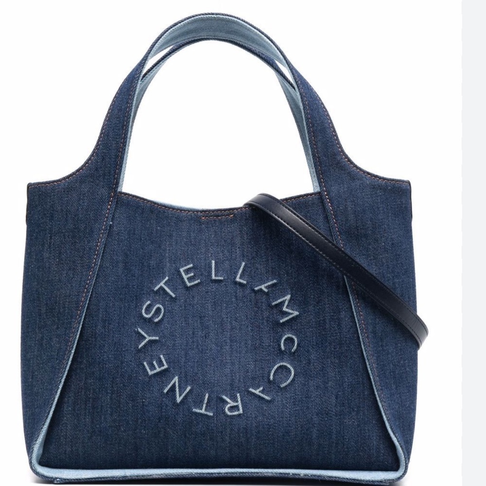Authentic Stella McCartney denim logo tote